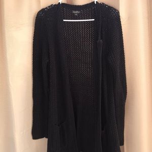 Lucky Brand Black Long Sleeve Cardigan
